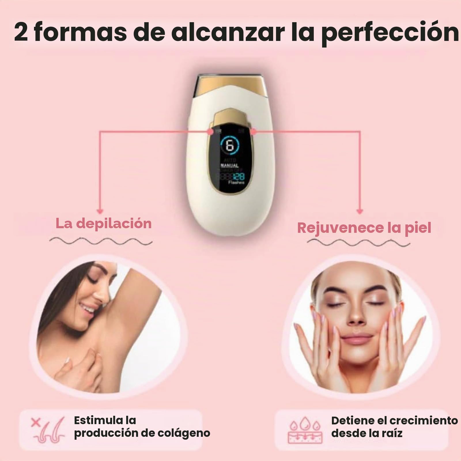 Lumina Lumisilk Depiladora Laser Ipl,Proporcionando Una Piel Suave Con Una Sensación E Indolora, Tecnología Avanzada Para Resultados Duraderos (Blanco)