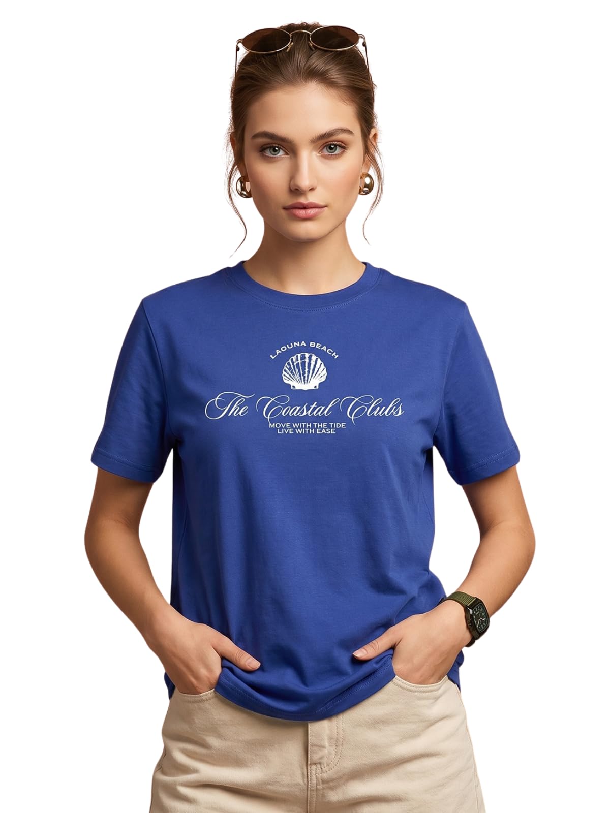 juneberry Women Printed Regular Fit T-Shirt | Casual Graphic Round Neck Half Sleeve (JB_55_FTPRNT_JUN_3)-picture-9