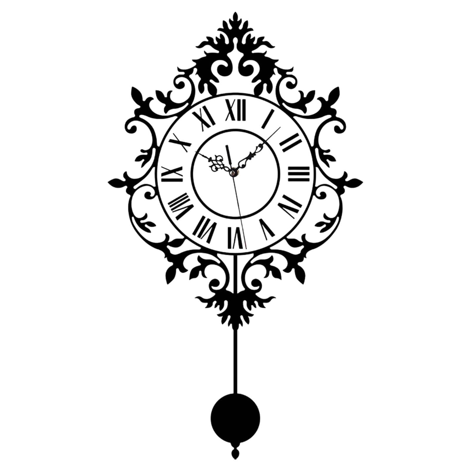 Reloj de Pared de péndulo silencioso con números Romanos para inauguración de hoteles, oficinas y Casas.