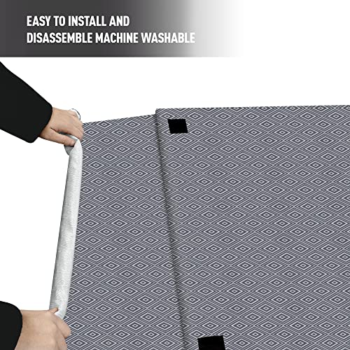 Pet Prime Capa de gaiola de cachorro para gaiolas de arame 121 cm interior respirável poliéster capa