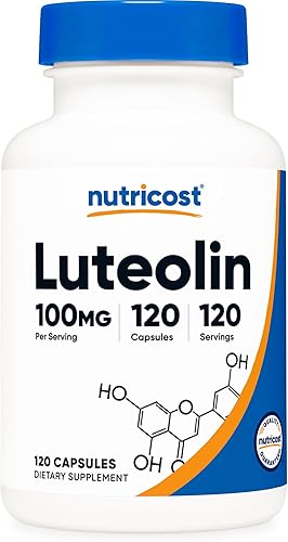 Nutricost Luteolina 100 mg 120 cápsulas - Apto para vegetarianos, sin OMG, sin gluten