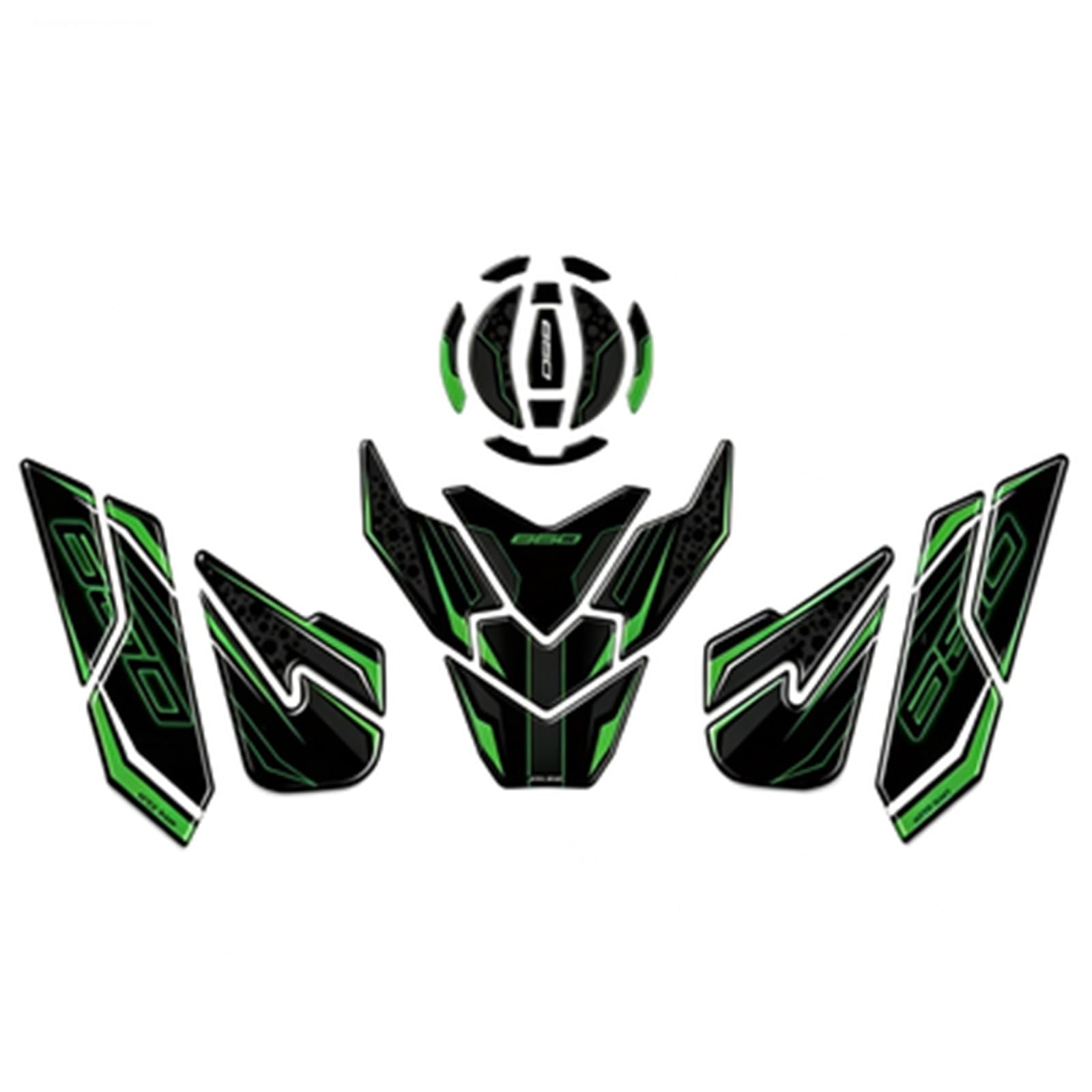 Resin Tank Pad Sticker Motorcycle Fuel Protection Decal for Kawasaki for Versys650 2024 2023 2022 Bike Tank Film(Color6)