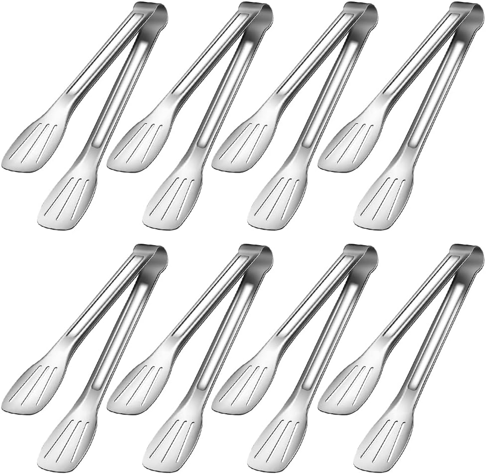 8Pcs Serving Tongs Kitchen Tongs,DanziX Buffet Tongs,Stainless Steel
