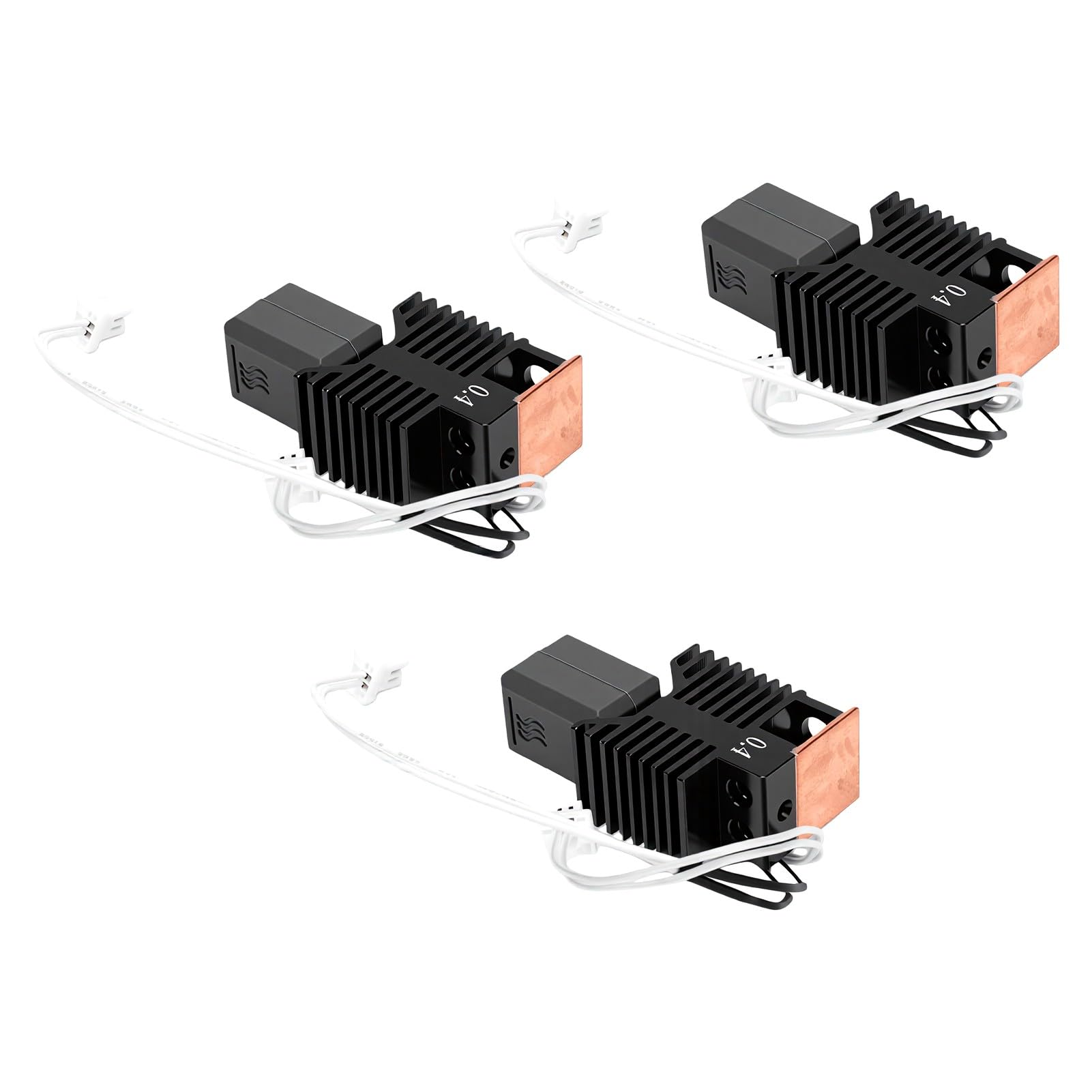 Akozon 3 Sztuki Zintegrowany Zestaw Hotend, 48W Ceramiczny Blok Grzewczy,