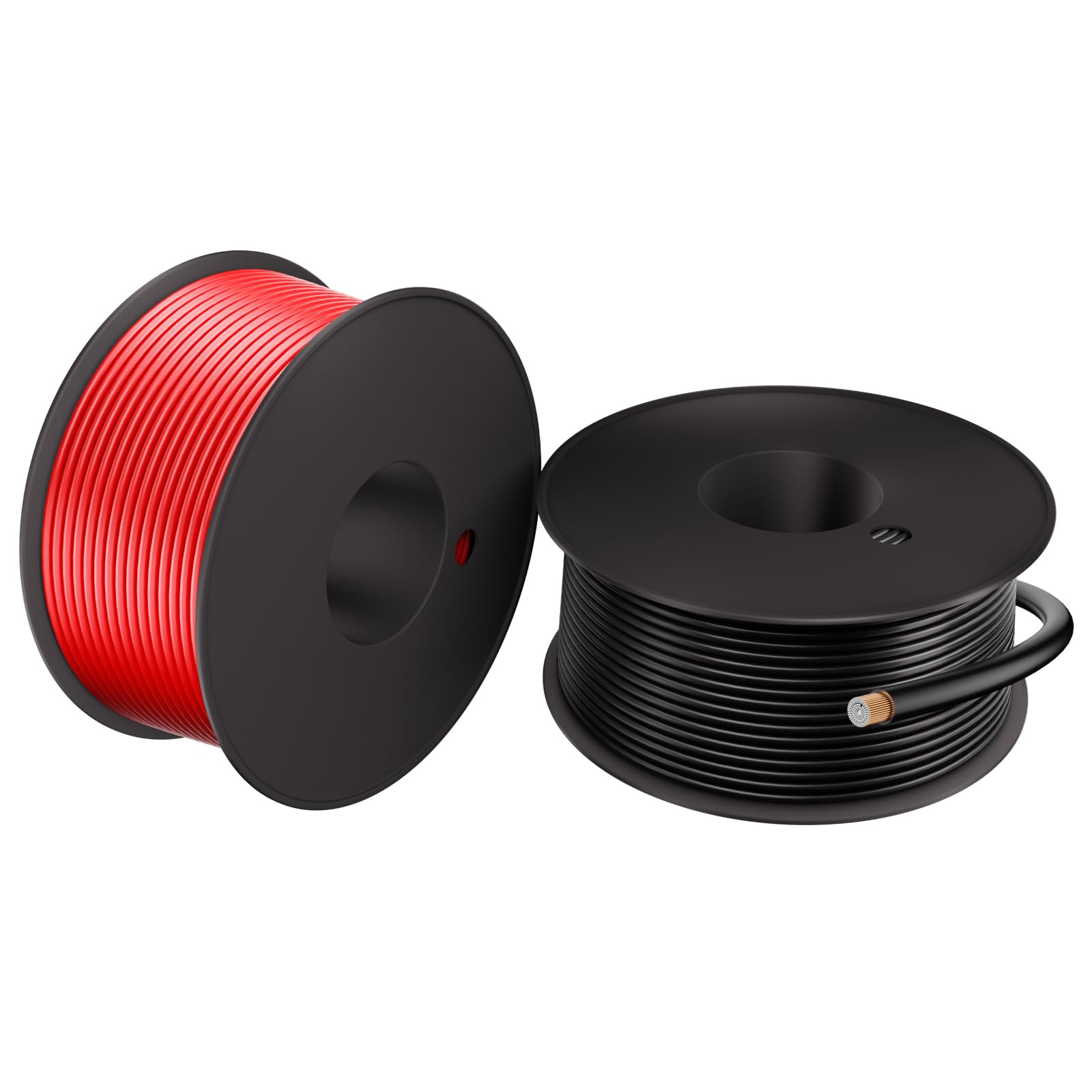 Photo 1 of 16 Gauge Electrical Wire 2 Pack Total 60ft-Black 30 ft and Red 30 ft Soft Flexible Copper-Clad Aluminum(CCA) 16 AWG PVC Wire for Lamp, Household Appliances RC Toys, Models, Auto, Electronics