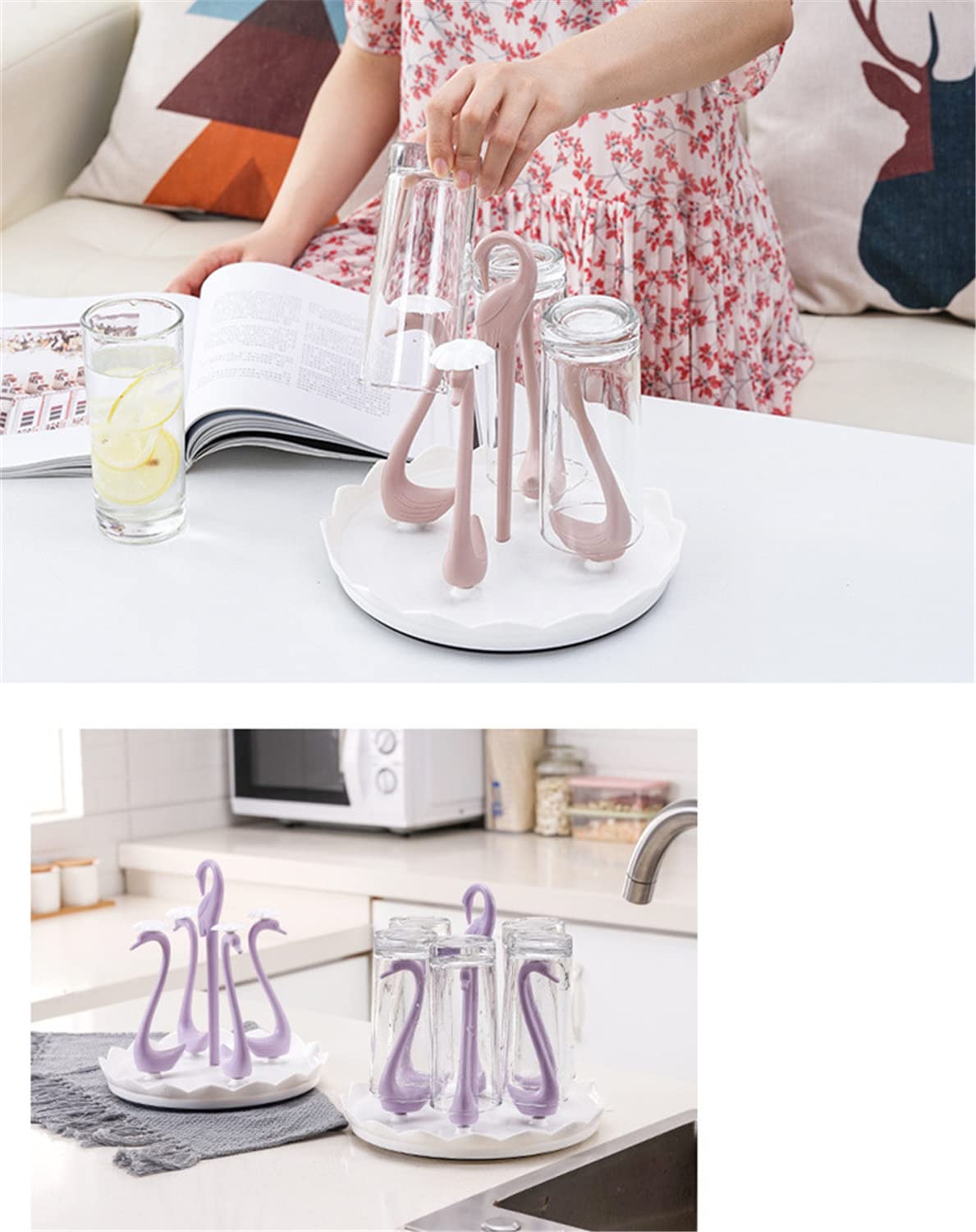 Amazon｜Caomei コップ収納 コップラック グラススタンド水切りラック