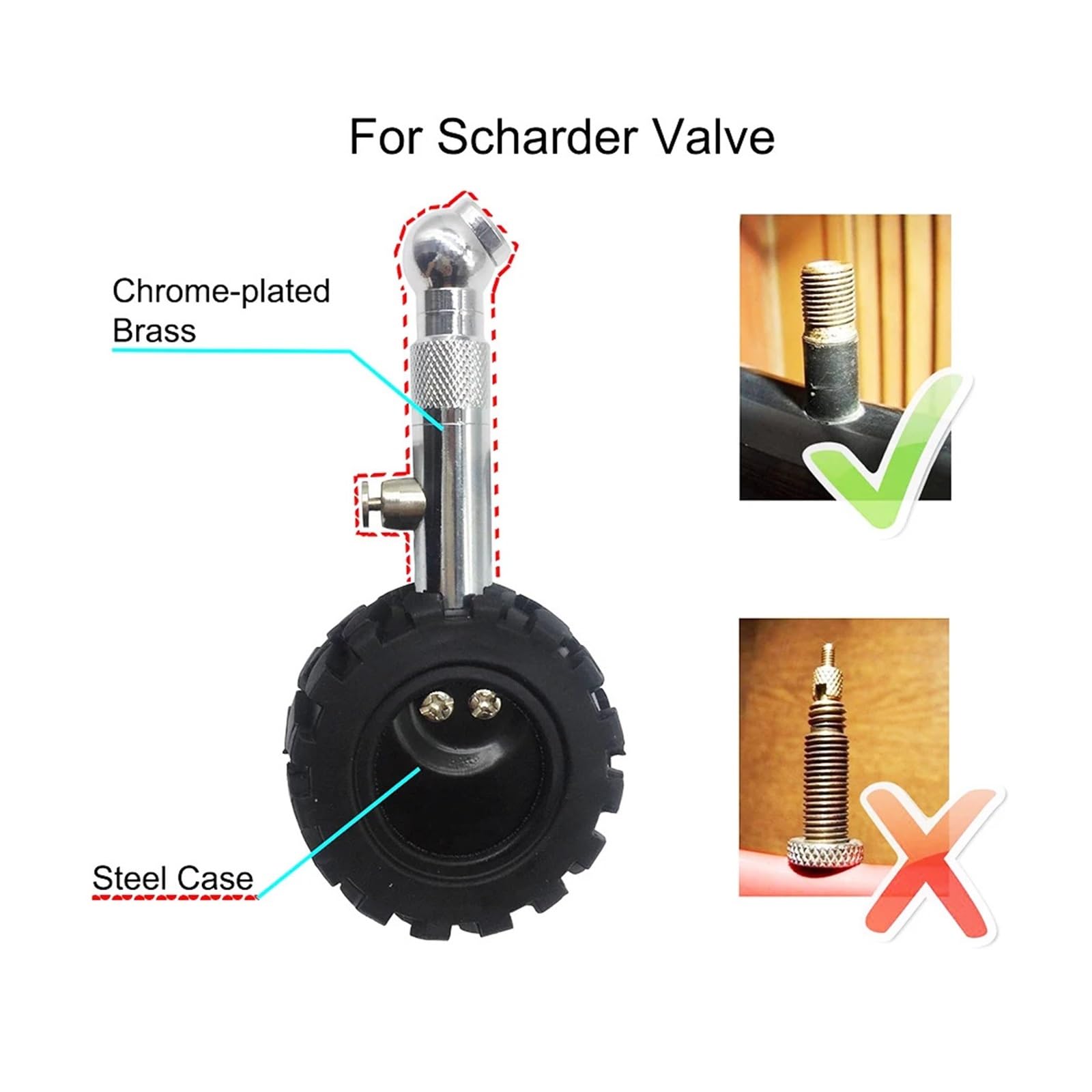 Manomètre De Pression De Pneu Intelligent, 100 Psi, Analogique, Professionnel, For Valves, Voitures, Vélos, Motos, Mécaniciens Facile à Utiliser