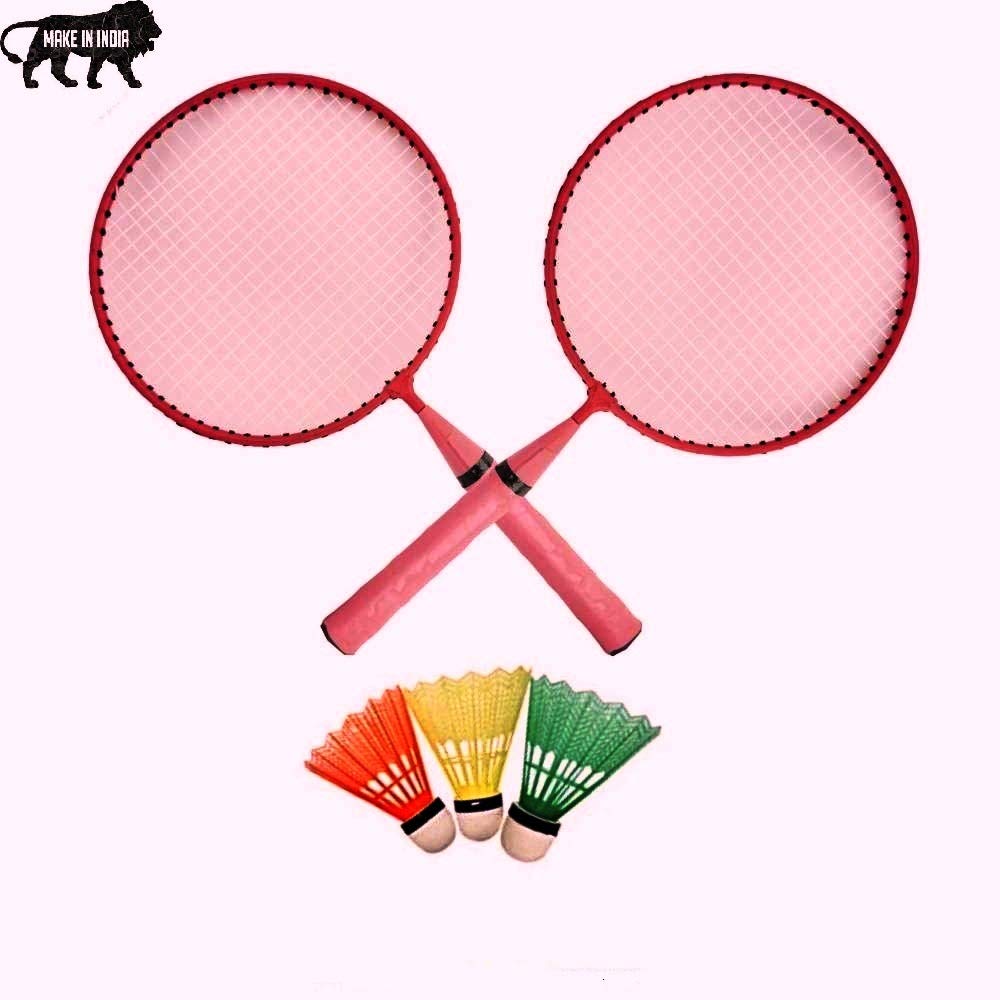 TS Playy Presents Badminton Racket Set of Two Racket Three Plastic Shuttle (Random Co Lour as per Availability Red, Pink or Blue) (B08T83Y55G) Amazon Price History, Amazon Price Tracker