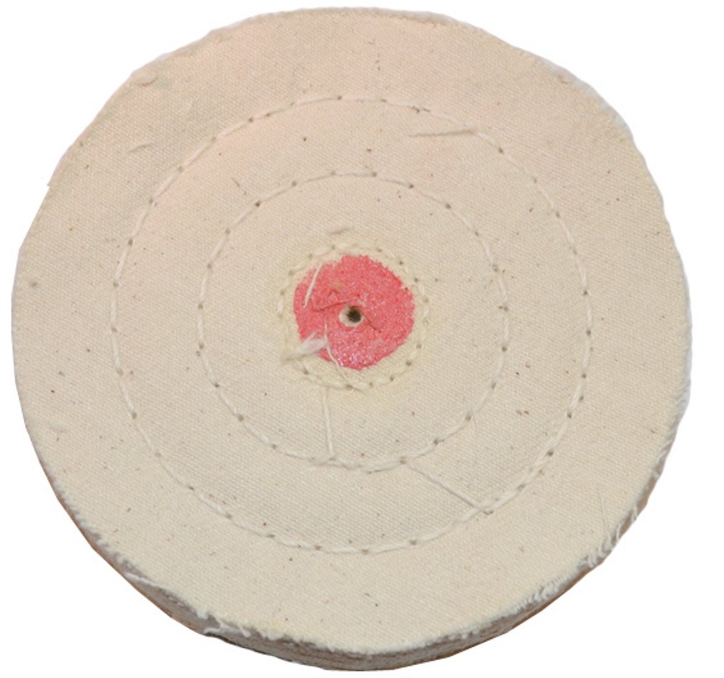 Cotton Flannel Buffs 5" Diameter X 30 Ply 3 Rows Of Stitching