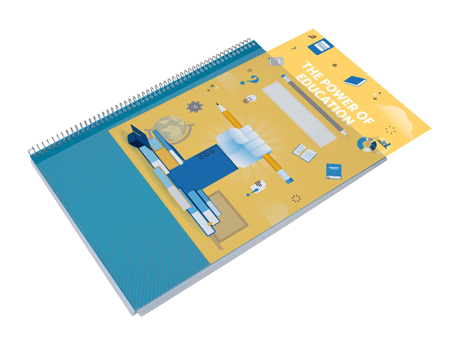 Finocam - Planificador de Clases Semanal | Organiza Hasta 8 Horas | Anualidad sin Fecha | con Pegatinas y 2 Fundas Transparentes | Espiral Metálica | Portada Personalizable, 230x310mm Grande | Español