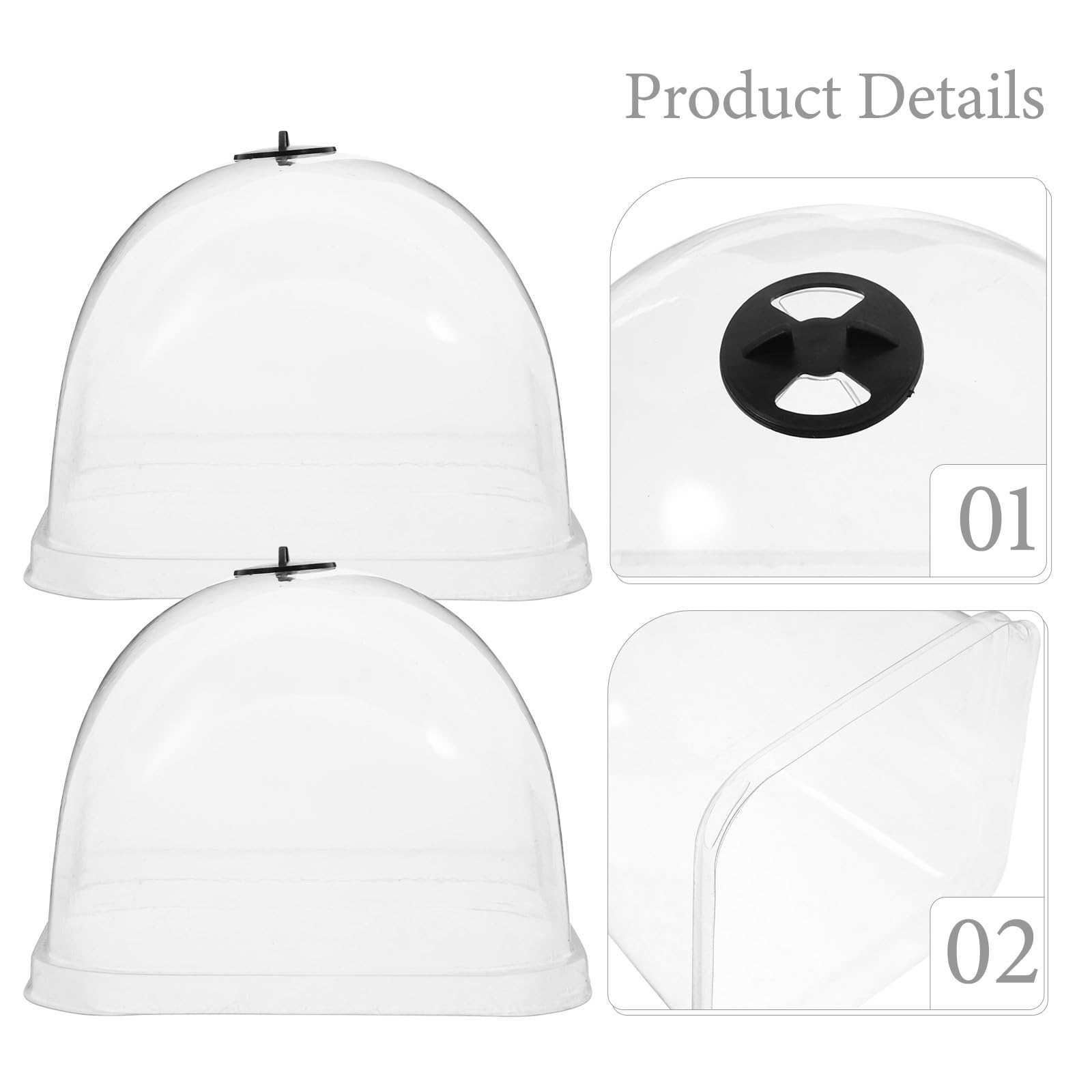 GLEAVI Pflanzen Schutzhaube zum Abdecken und Schützen von Pflanzen im Garten 10 Stück aus Kunststoff mit Luftventil Leichte Feuchtigkeitskuppel für Gartenschutz