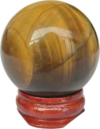 Vista 60 de Escultura de esfera de adivinación de cristal curativo de piedra lunar de 1.575 pulgadas, bola de piedras preciosas, Feng Shui Chakra Aura Piedra