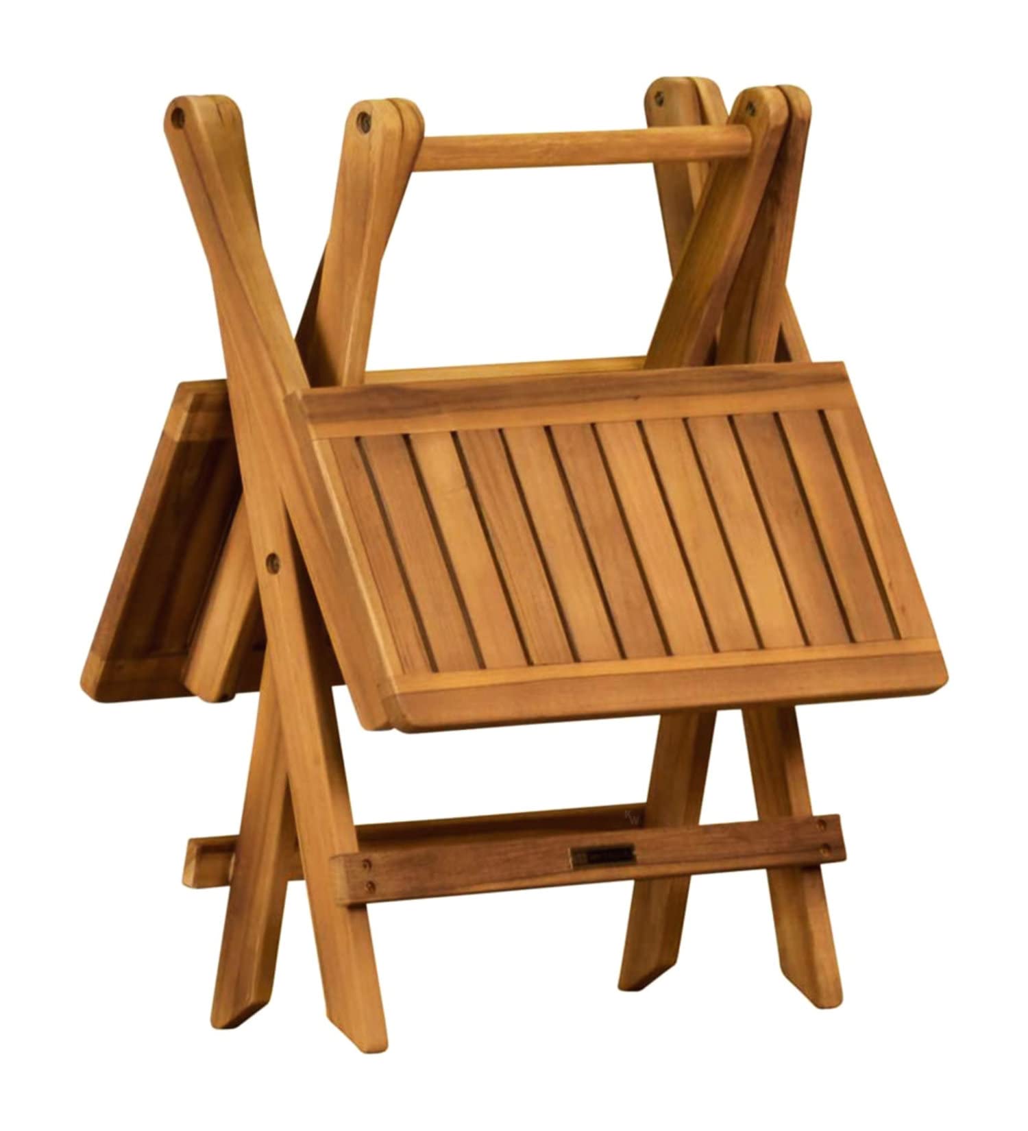 Teak Beistelltisch Balkontisch Holz Blumenhocker Holz 50 x 50 cm klappbar