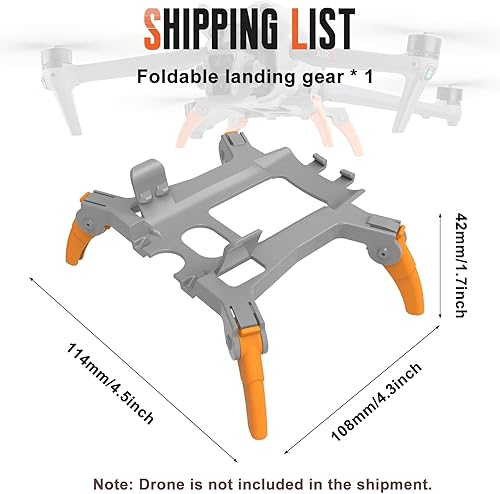 Miniatura 7 de O'woda Air 3 Tren de aterrizaje plegable, extensor de altura de pierna de aterrizaje portátil para accesorios DJI Air 3, altura de 1.41 pulgadas,