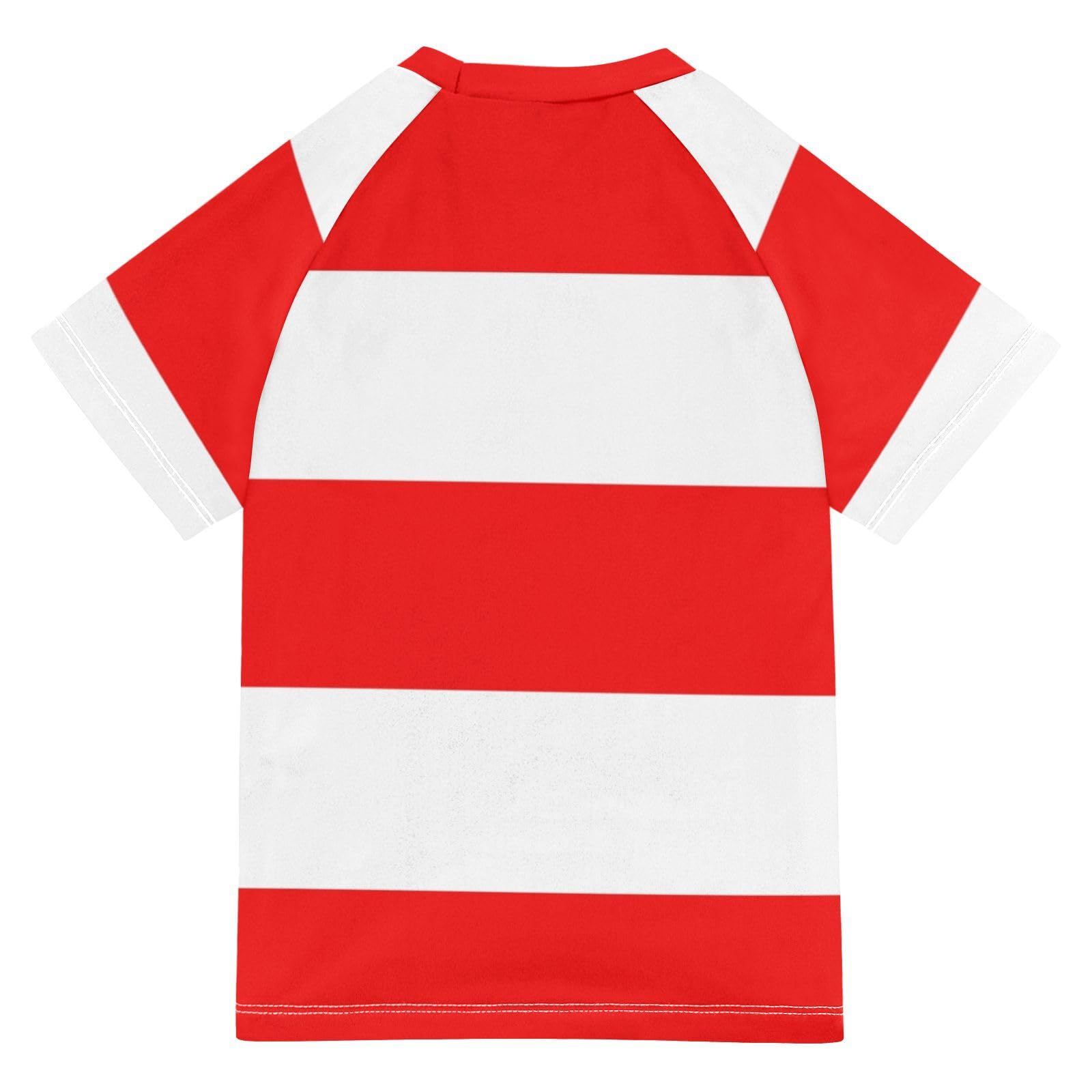 Aflyko Patriot Boys' Swim Shirt Puerto Rico Flag Rash Guard Beachwear Sun Protection Fishing Hiking Camping Surfing Swimming Toddler Infant Summer Daily T-Shirt, 4T Multicoloured