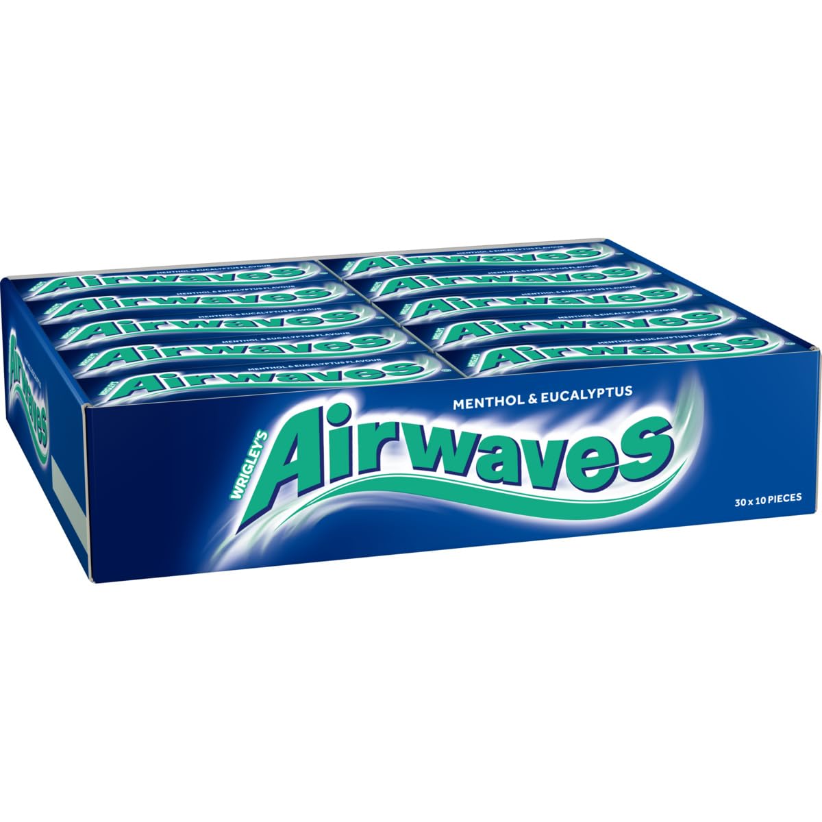 AIRWAVES - Chewing-gum Menthol Extrême sans sucres - Grand format contenant 60 paquets de 10 dragées - 420g