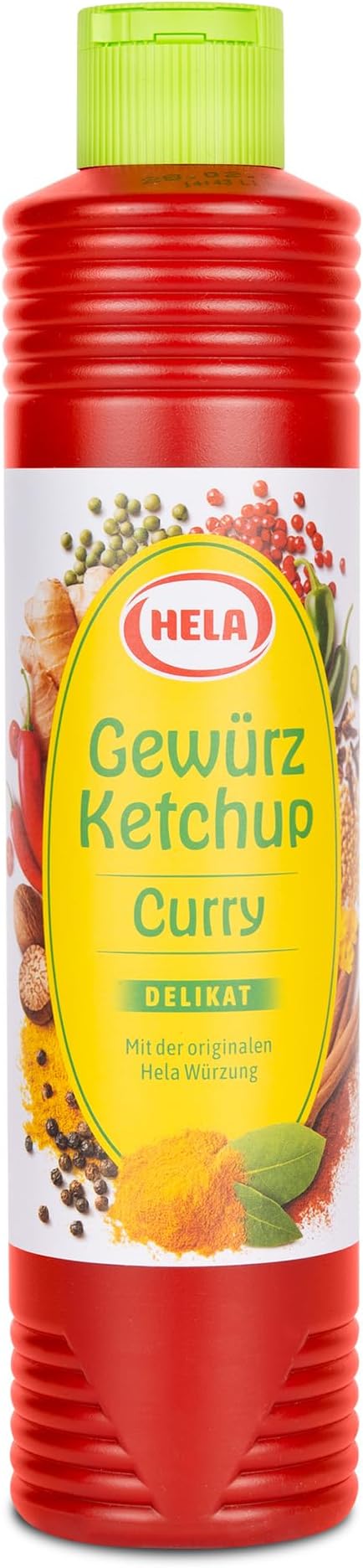 Delicious German Hela Curry Gewurz Delicate Ketchup - Mild (800 ml) | perfect with meat, sausages, fish, fries, pasta and rice