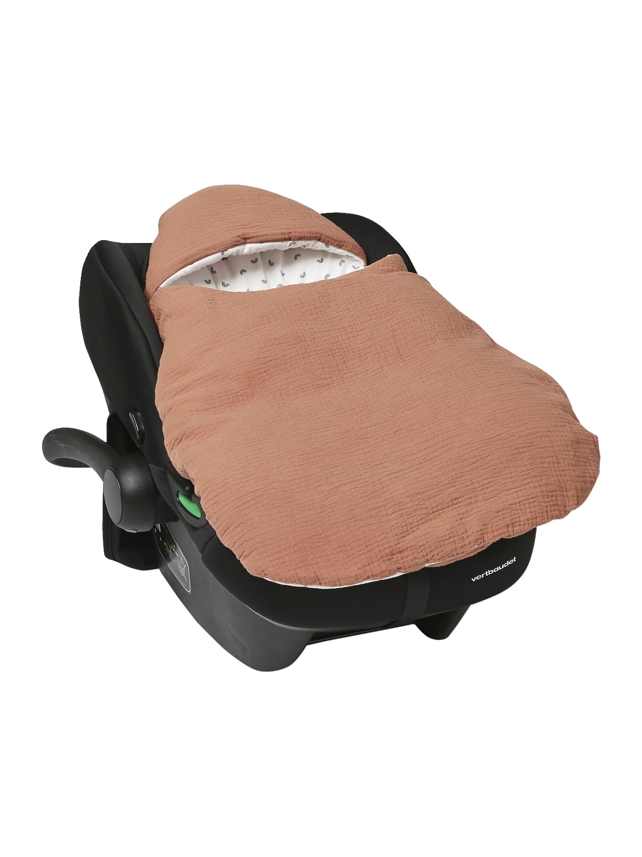 VERTBAUDET Nid d'ange transformable en gaze de coton terracotta TU