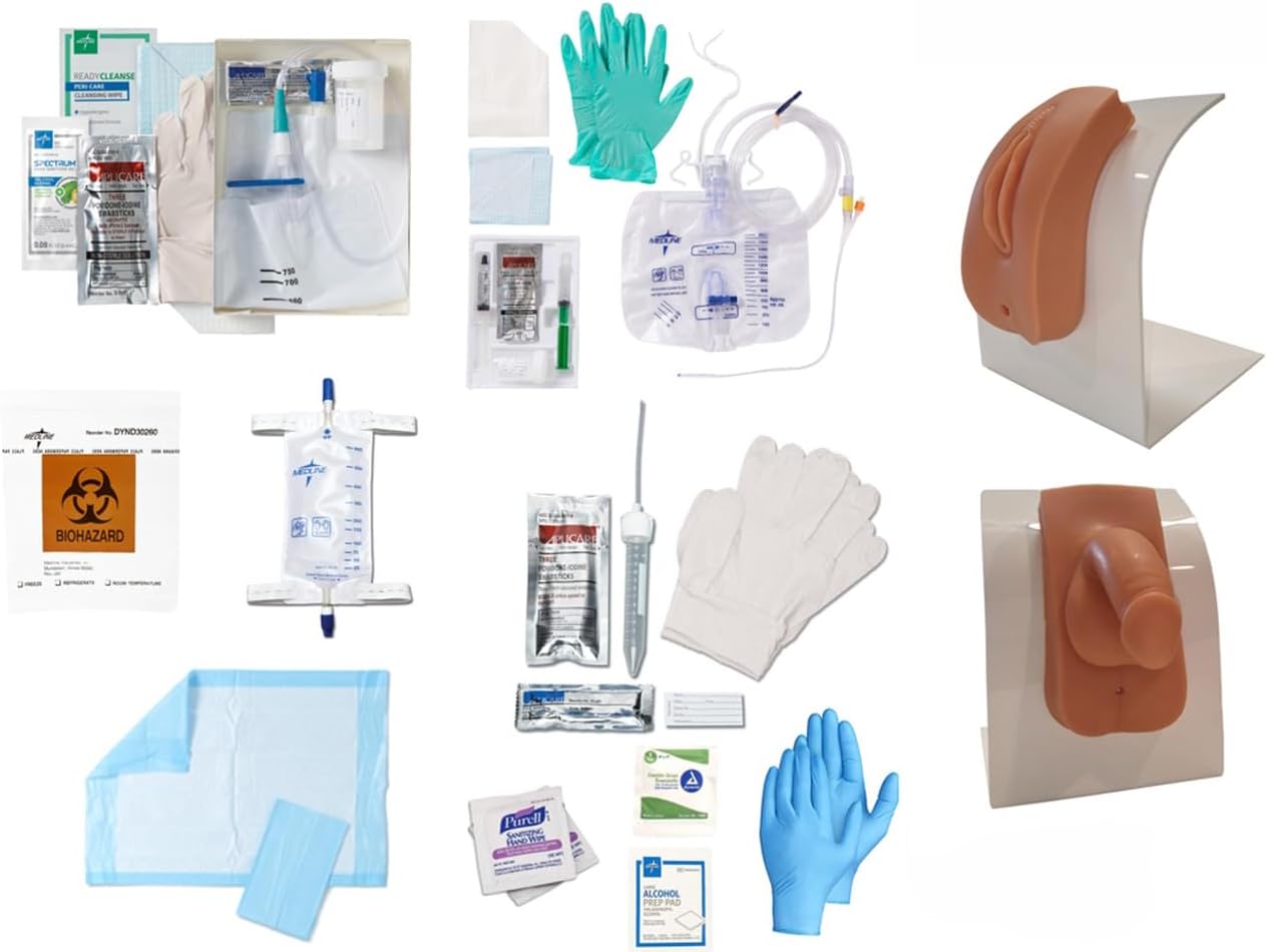 The Anatomy Lab Foley Catheterization Training Kit for Healthcare Professionals, Nurses, and Medical Students