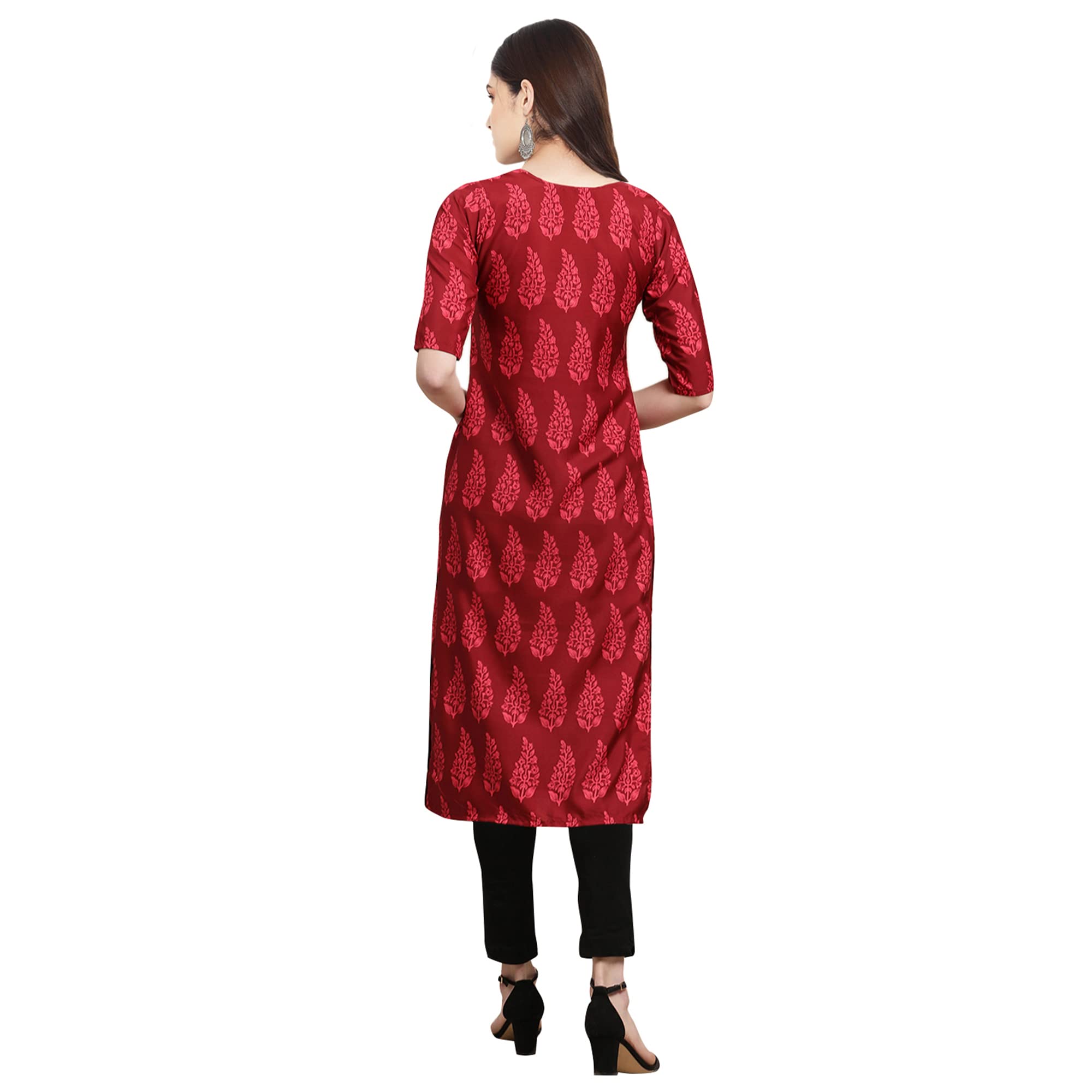 Pinkmint Women's Crepe Digital Print Straight Kurta [Pack Of 2] (Ccx-337-329-Xxl)