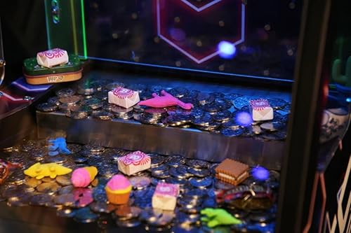 Miniatura 5 de Arcadro Coin Pusher 365 - Máquina empujadora de monedas para adultos  Mini juego de mesa con 1500 monedas y 25 fichas  Entretenimiento divertido