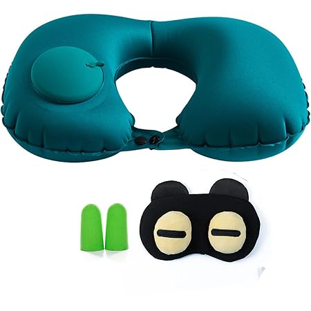 BAGZY Cuscino Da Viaggio Gonfiabile Cuscini Aereo Viaggio Sonno Grigio - Foto 7