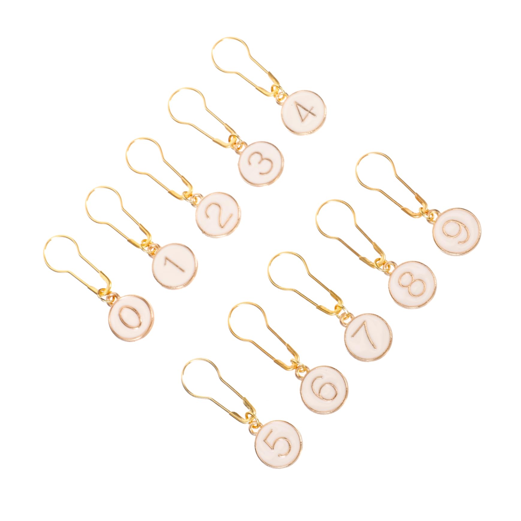 NUOBESTY 50piezas Marcadores De Puntos Aleación De Zinc Marcadores Metálicos Circulares Para Crochet y Costura Accesorios De Manualidades Para Tejer y Bordar
