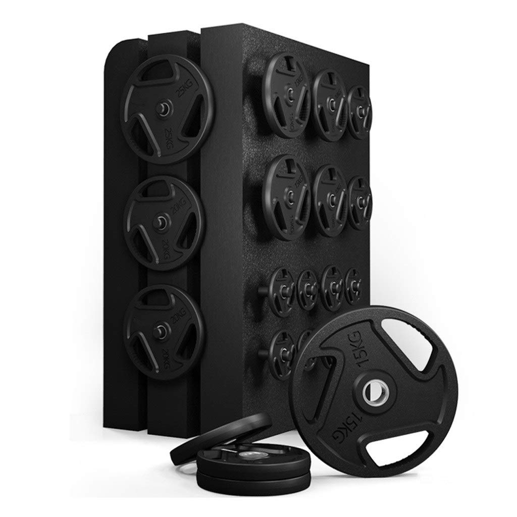 Barra de 2 pulgadas Olímpico Grip original placa revestida de goma Hoja de gimnasia del hierro Comercial Barra Negro 2,5 kg, 5 kg, 10 kg, 20 kg, 30 kg