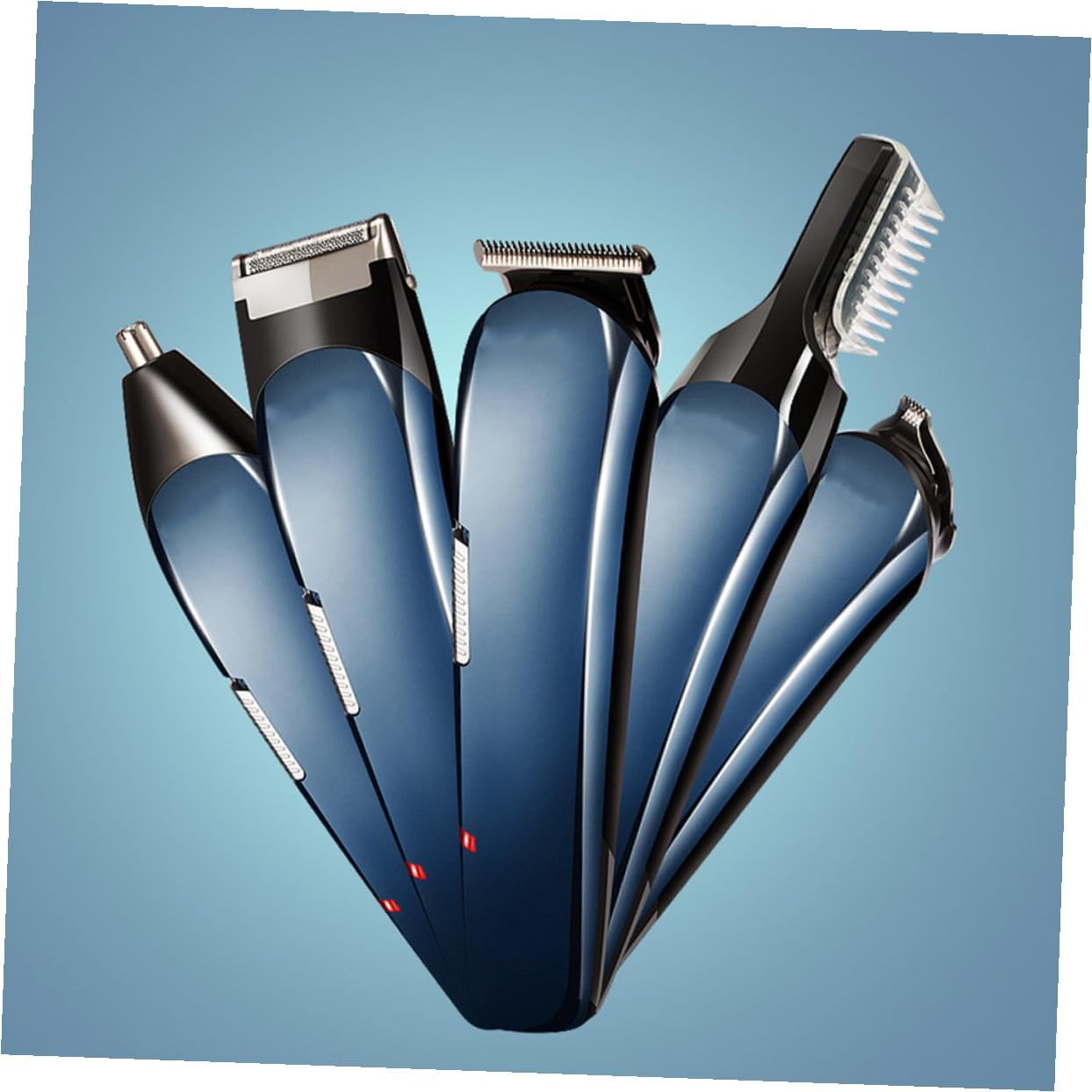 Men's Multi-Function Beard Clipper Rechargeable Nose Hair Shaving Device Electric Razor Easy to Use Compact for Travel