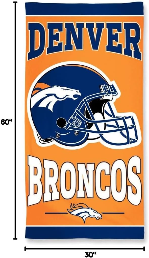 Wincraft R1309BEFR15 30 x 60 - Denver Broncos44; Beach Towel
