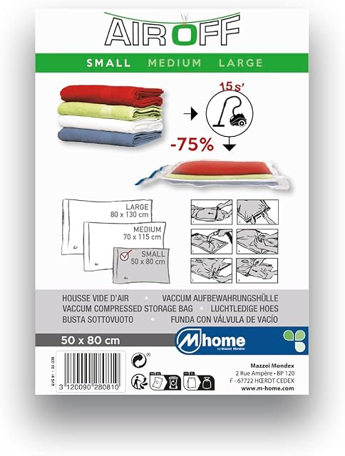 M Home Storage Vacuum Bag, Size-80 x 50 cm, Multi Colour, Each