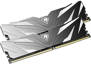 Netac DDR4 DRAM 32GB Kit (2x16GB) 3200MHz XMP 2.0 Dual Channel RAM CL16 (PC4-25600) 1.35V 288-Pin Upgraded Aluminum Heat Sink Ideal for Gaming Computer Upgrade - Shadow II Series