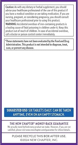 Miniatura 7 de New Chapter Tiny Tabs Multivitamínico con estrés energético y apoyo inmunológico  vitamina D3  vitaminas B 192 unidades