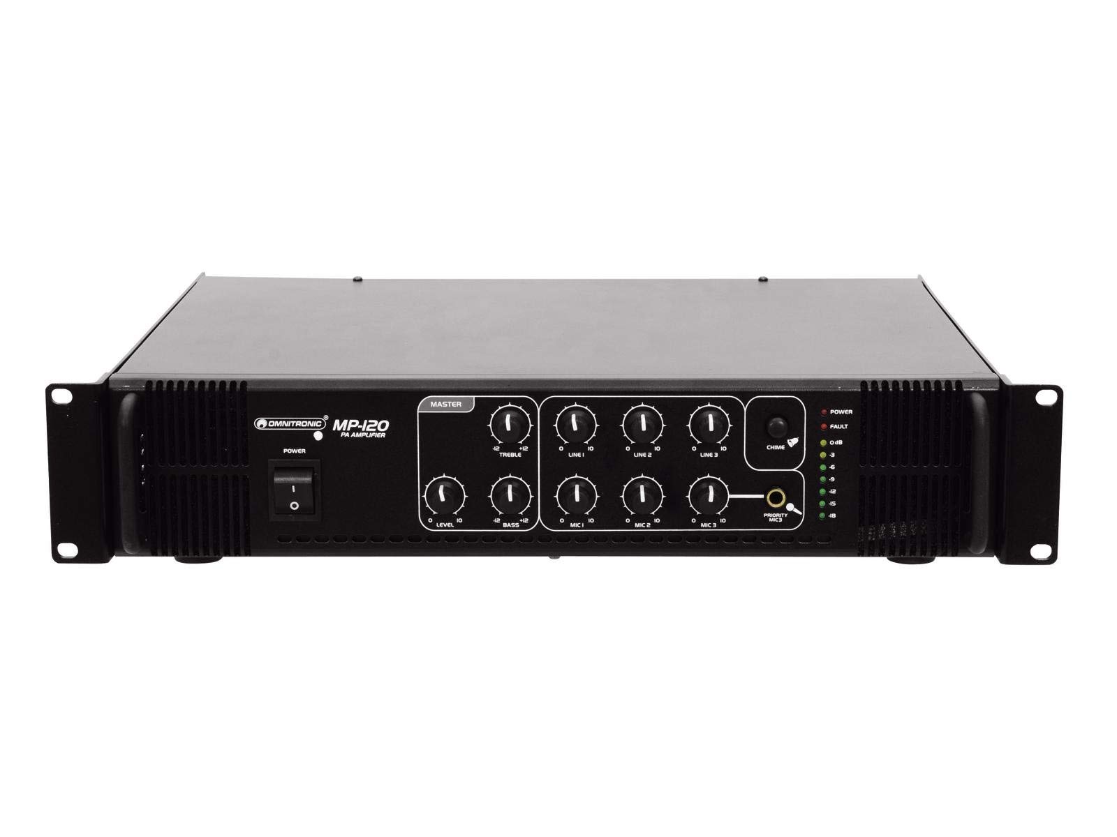 OMNITRONIC MP-120 ELA-Mischverstärker | ELA-Mono-Mischverstärker, 120 Watt