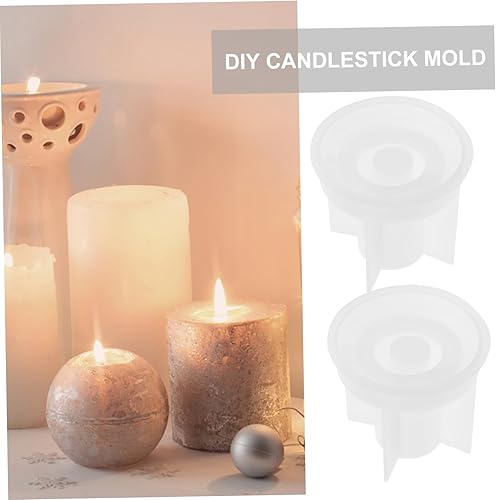 Miniatura 5 de Amosfun 2 moldes de silicona para candelabros de resina epoxi para candelabros de cristal de resina epoxi moldes de silicona para candelabros para