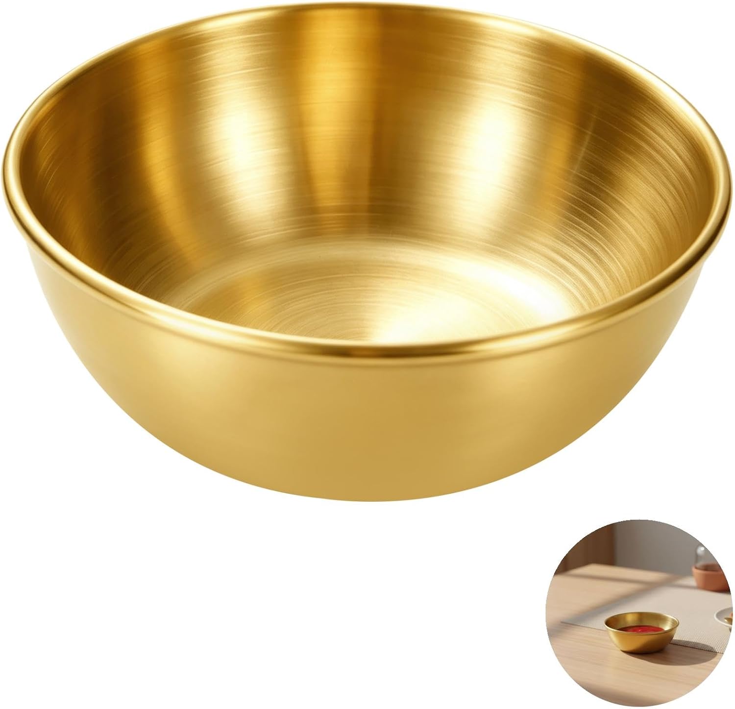 50 Pcs Stainless Steel Bowls in Gold, 3.2 x 1.18 in Round Sauce Dish, 100 ml Mini Metal Ramekins for Soy, Dips, Condiments, and Appetizers, Ideal for Home Kitchen and Restaurant Use
