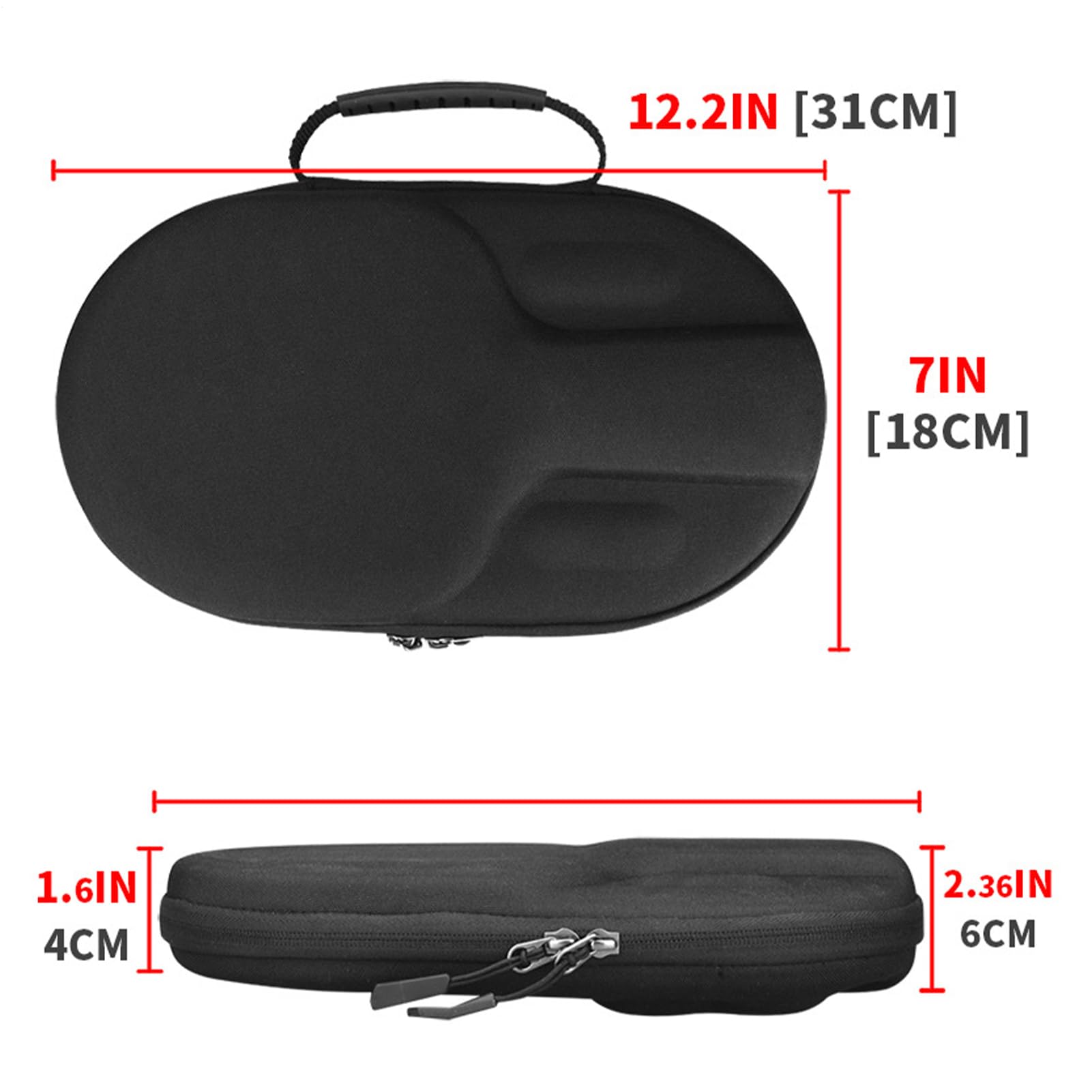 Generisch Maletín de pádel de Pong, Caja de Tenis de Mesa - Organizador de Tenis de Mesa | Protección Dura a Prueba de Polvo Funda portátil para Accesorios Equipamiento Deportes Gimnasio Viaje al