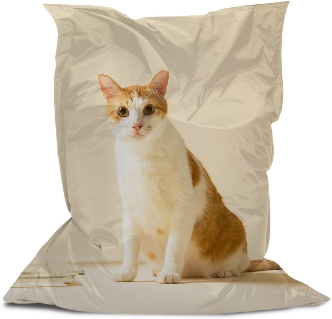 Above All Advertising AAA Best Soft Cozy Comfortable Pillow Bean Bag Chair Lounger for Adults Kids Teens with Printed Cat (5' x 4.4')