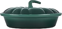 Vista 15 de Le Creuset Gres Figural Calabaza Panadero con Tapa, 9", Caqui Artichaut