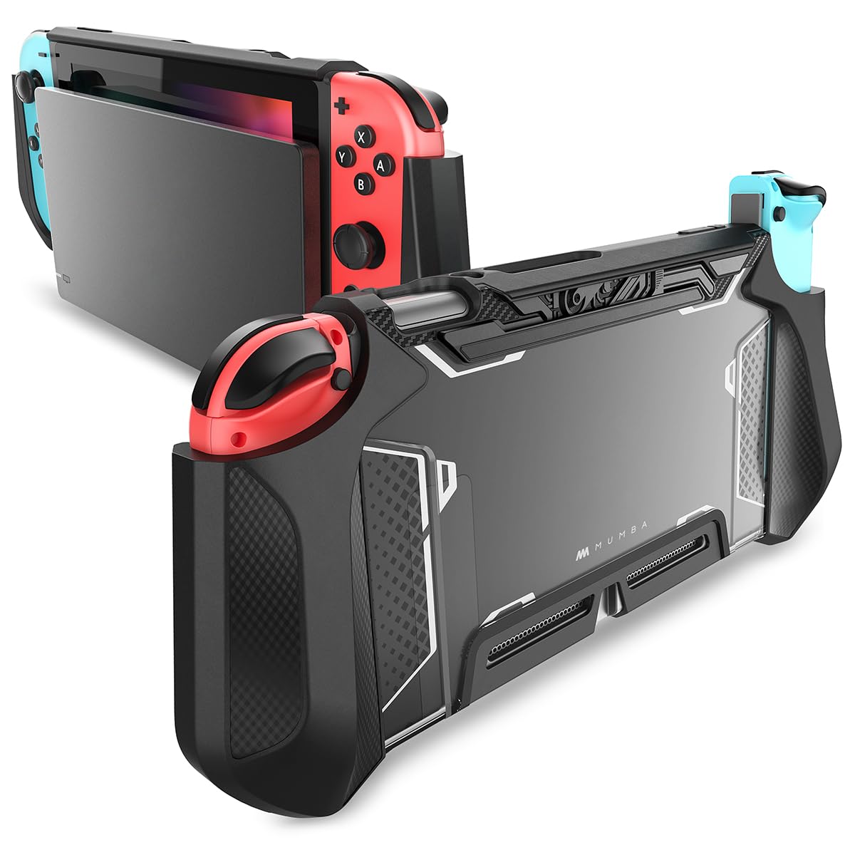 Mumba Funda para Nintendo Switch Cubierta Protectora de Agarre de TPU Accesorio [Serie Blade] Compatible con Consola Nintendo Switch y Controlador Joy-con