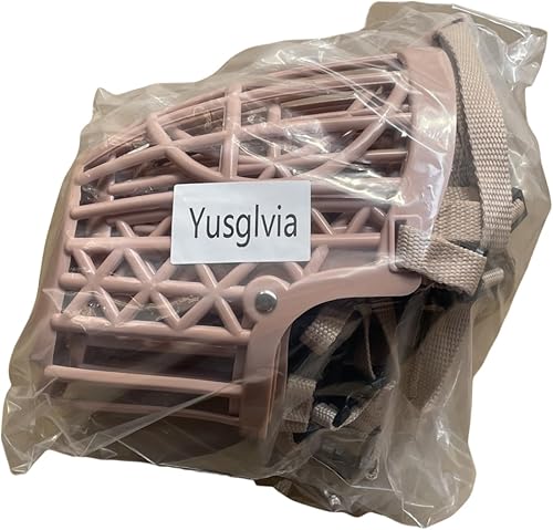 Miniatura 5 de Juego de 7 bozales de plástico suave para perros, cesta ajustable antimordeduras para mascotas, jaula de malla para entrenamiento de perros,