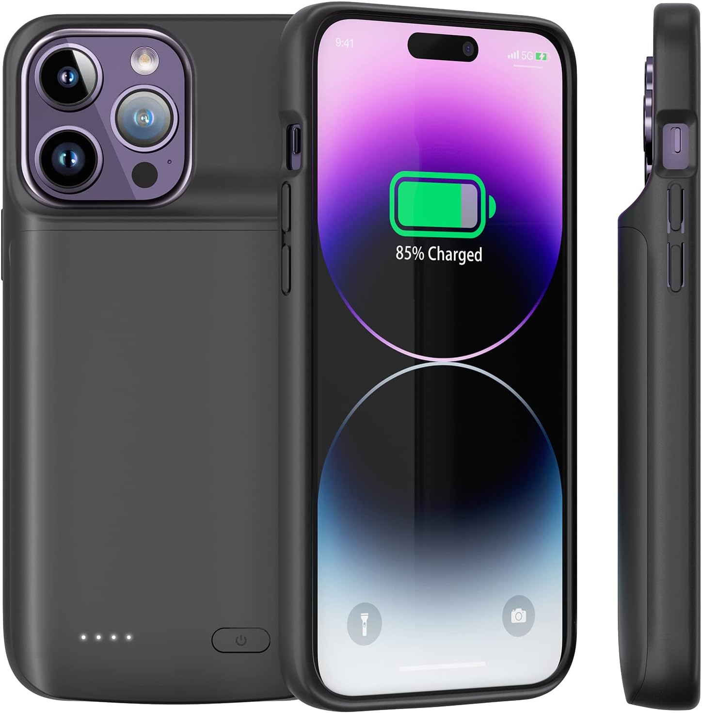 NEWDERY Battery Case for iPhone 14 Pro Max/14 Plus, 5000mAh Portable