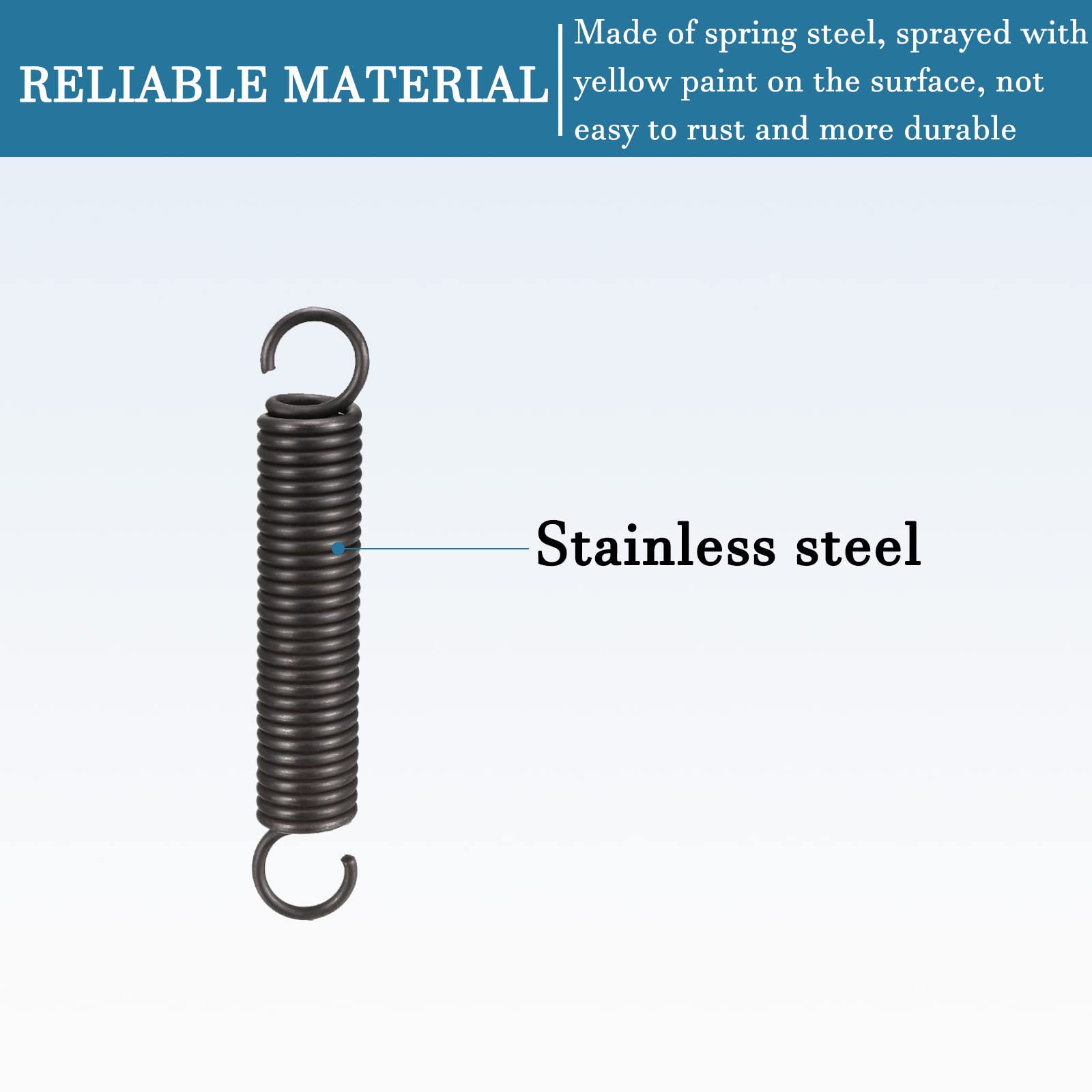 Molla Di Tensione Acciaio - 2.5mm Filo, 18mm OD, 100mm Lunghezza - Foto 6