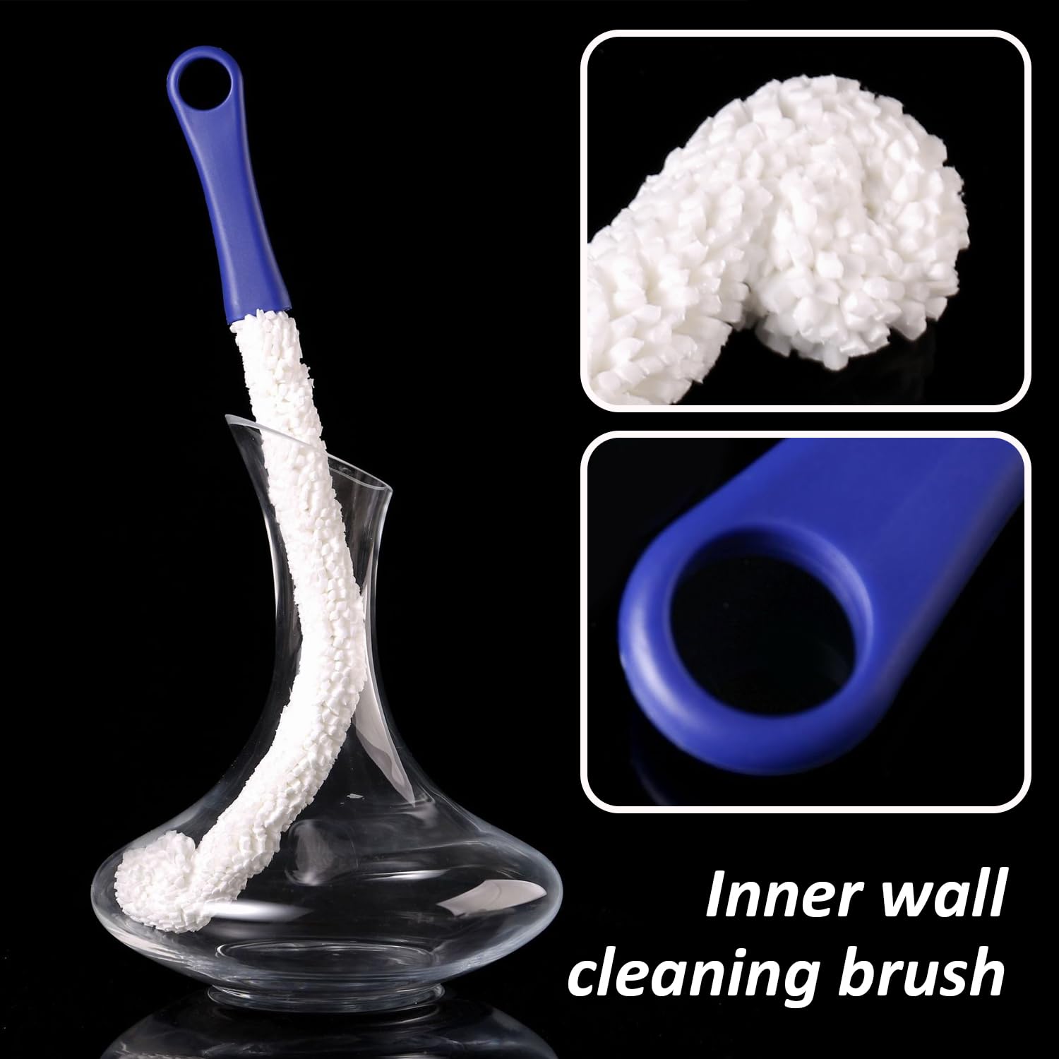 Juego de 5 Cepillos de Limpieza de Acero Inoxidable - Doble Cara con Mango Largo y Esponja para Tuberías y Lavabos