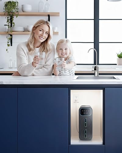 Miniatura 2 de Filtro de agua de ósmosis inversa E8 800GPD, sistema de filtración de agua RO sin tanque de 9 etapas, 2.5 1 puro para drenar, debajo del fregadero,