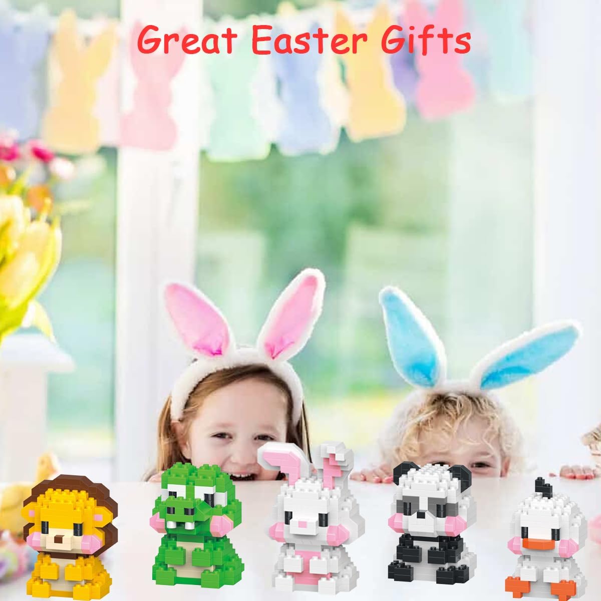 Easter Building Blocks Compatible for Lego Easter Duck Micro Blocks Stacking New Toys Holiday Present Box New Year Gifts for Kids Ages 6+ Boys and Girls (Duck)