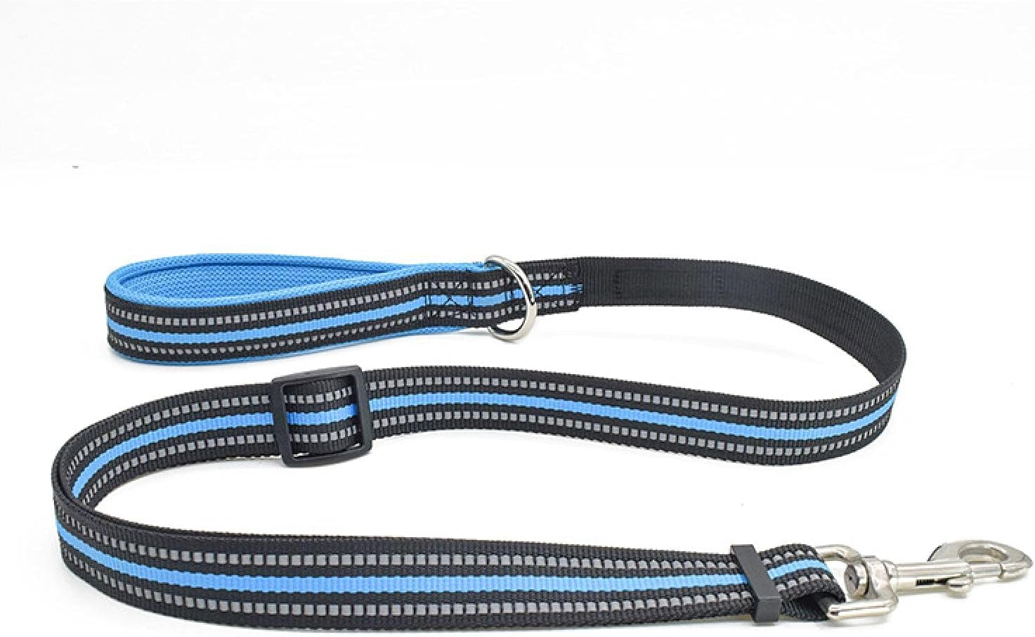 Breathable nylon mesh dog seat belt reflective adjustable dog seat belt and leash set dog pet collar leash dog accessories S blueleash