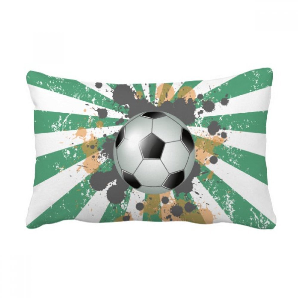 Cadeau de football coussin sport jeter multicolore 40x60 cm pour fan de ballon