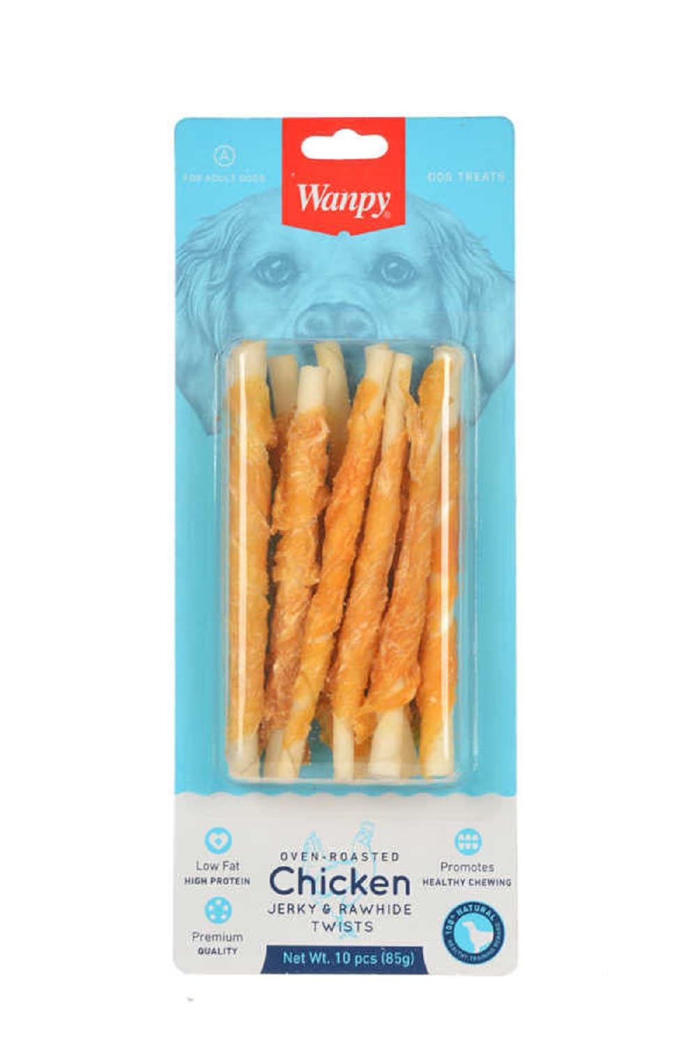 Wanpy Tavuk Sargılı Çiğneme Çubukları 85 g, Köpek Ödülü
