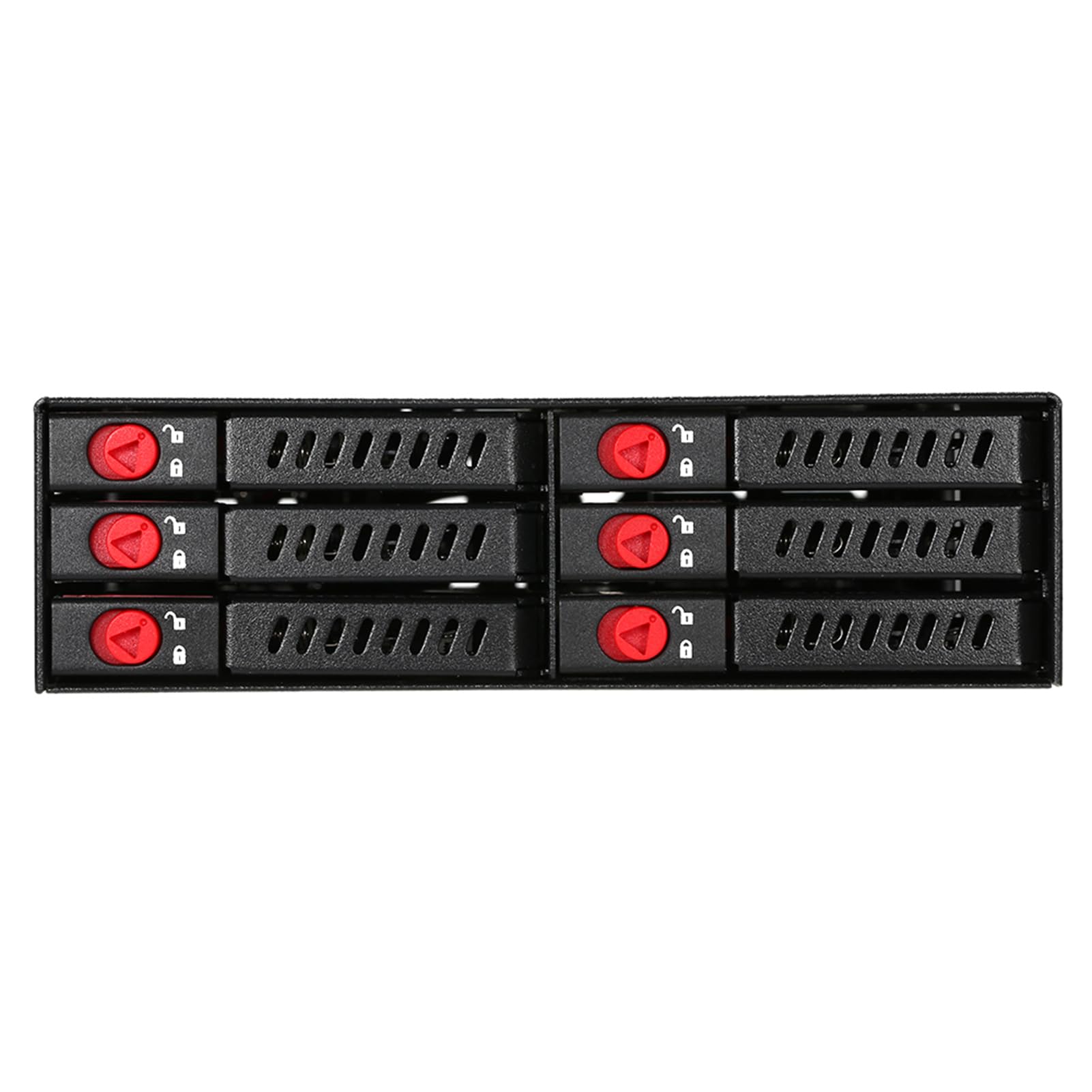 Zunate Custodia per Disco Rigido a 6 Alloggiamenti |Rack Mobile Hot Swap SSD HDD da 2,5 Pollici con Ventola di Raffreddamento per Alloggiamento per unità PC da 5,25 Pollici